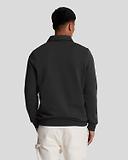 Thumbnail 2 of Lyle & Scott Men's Embroidered Collared 1/4 Zip Jumper - Jet Black/ White