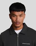 Thumbnail 4 of Lyle & Scott Men's Embroidered Collared 1/4 Zip Jumper - Jet Black/ White