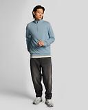 Thumbnail 3 of Lyle & Scott Men's Superfine 1/4 Zip Sweatshirt - Blue Ash