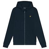 Thumbnail 1 of Lyle & Scott Men's Loopback Cotton Fit Full Zip Hoodie - Dark Navy