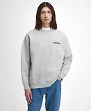 Thumbnail 2 of Barbour Men's Brushed Nicholas Oversized Crew Neck Jumper - Grey Marl