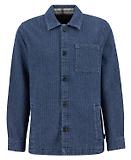Thumbnail 1 of Barbour Men's Aickmen Textured Denim Overshirt - Indigo