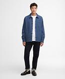 Thumbnail 3 of Barbour Men's Aickmen Textured Denim Overshirt - Indigo