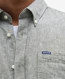 Thumbnail 6 of Barbour Men's Nelson Tailored Long-Sleeved Shirt - Bleached Olive