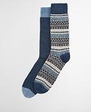 Thumbnail 2 of Barbour Men's Fairisle Socks 2 Pack - Midnight Oak Mix
