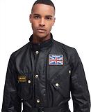 Thumbnail 4 of Barbour International Men's Union Jack Wax Jacket - Black