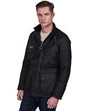Thumbnail 2 of Barbour International Men's Winter SL Slim Fit Wax Biker Jacket - Black
