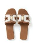 Thumbnail 8 of Holland Cooper Women's Monogram Slides - Tan Canvas
