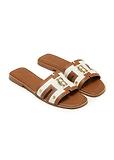 Thumbnail 7 of Holland Cooper Women's Monogram Slides - Tan Canvas