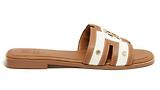 Thumbnail 1 of Holland Cooper Women's Monogram Slides - Tan Canvas