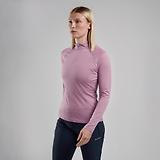 Thumbnail 2 of Montane Women's Dart Zip Neck Long Sleeved Baselayer - Allium