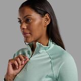 Thumbnail 4 of Montane Women's Dart Zip Neck Long Sleeved Baselayer - Sea Mist