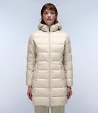 Thumbnail 3 of Napapijri Women's Aerons Rise Hooded Long Puffer Jacket - Beige Silver