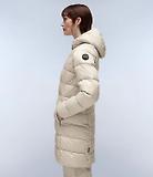 Thumbnail 4 of Napapijri Women's Aerons Rise Hooded Long Puffer Jacket - Beige Silver