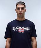 Thumbnail 3 of Napapijri Men's Aylmer Short Sleeve T-Shirt - Blue Marine