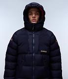 Thumbnail 5 of Napapijri Men's Moesa Hooded Puffer Jacket - Blue Marine