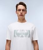 Thumbnail 3 of Napapijri Men's Vanni Short Sleeve T-Shirt - White Heron