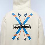 Thumbnail 5 of Napapijri Men's Fiemme Printed Hoody - Beige Dimity