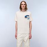 Thumbnail 3 of Napapijri Men's Montepianna Flock Print T-Shirt - Beige Dimity