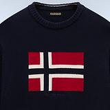 Thumbnail 7 of Napapijri Men's Mura Crew Neck Sweater - Blue Marine