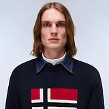 Thumbnail 3 of Napapijri Men's Mura Crew Neck Sweater - Blue Marine