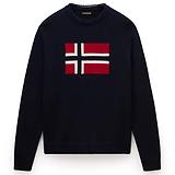 Thumbnail 1 of Napapijri Men's Mura Crew Neck Sweater - Blue Marine