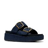 Thumbnail 7 of FitFlop Women's GEN-FF Max Buckle Two-Bar Denim Slides - Dark Denim
