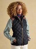 Thumbnail 2 of Joules Women's Braemar Luxe Showerproof Diamond Quilted Gilet - Navy Blue