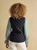 Thumbnail 3 of Joules Women's Braemar Luxe Showerproof Diamond Quilted Gilet - Navy Blue