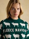Thumbnail 4 of Joules Women's Fleece Navidad Intarsia Christmas Jumper - Green