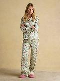 Thumbnail 2 of Joules Women's Bonnie Satin Pyjama Set - Cream/Land Rover