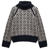 Thumbnail 1 of Joules Women's Addison Patterned Knitted Jumper with Detachable Roll Neck - Cream/Navy
