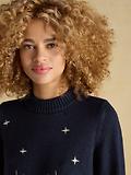 Thumbnail 6 of Joules Women's Noelle Reindeer Intarsia Knit Christmas Jumper - Navy