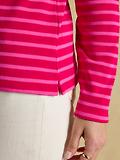Thumbnail 7 of Joules Women's Harbour Boat Neck Long Sleeve Breton Stripe Top - Red/Pink