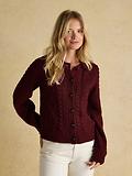 Thumbnail 2 of Joules Women's Rafferty Cable Knit Cardigan - Wine