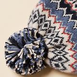 Thumbnail 4 of Joules Women's Kara Fairisle Bobble Beanie Hat - Navy