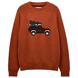 Thumbnail 1 of Joules Men's Off-Road Crew Neck Christmas Jumper - Orange