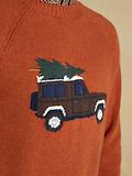 Thumbnail 6 of Joules Men's Off-Road Crew Neck Christmas Jumper - Orange