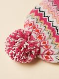 Thumbnail 3 of Joules Women's Kara Fairisle Bobble Beanie Hat - Pink