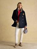 Thumbnail 4 of Joules Women's Belchamp Wool Blend Peacoat with Beaded Badge - Navy