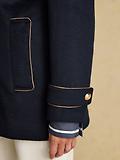 Thumbnail 5 of Joules Women's Belchamp Wool Blend Peacoat with Beaded Badge - Navy