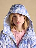 Thumbnail 8 of Joules Women's Rainly Waterproof Packable Raincoat with Hood - Cream & Blue