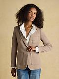 Thumbnail 2 of Joules Women's Albury Herringbone Jersey Tweed Blazer - Tan Brown
