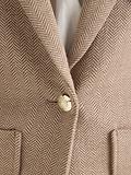 Thumbnail 5 of Joules Women's Albury Herringbone Jersey Tweed Blazer - Tan Brown