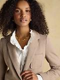 Thumbnail 9 of Joules Women's Albury Herringbone Jersey Tweed Blazer - Tan Brown