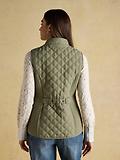 Thumbnail 3 of Joules Women's Minx Showerproof Diamond Quilted Gilet - Sage Green