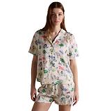 Thumbnail 1 of Joules Women's Fiesta Scene Short Satin Pyjama Set - Cream Bistro