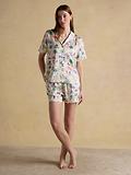 Thumbnail 3 of Joules Women's Fiesta Scene Short Satin Pyjama Set - Cream Bistro