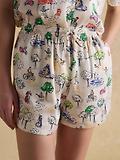Thumbnail 5 of Joules Women's Fiesta Scene Short Satin Pyjama Set - Cream Bistro