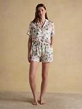 Thumbnail 6 of Joules Women's Fiesta Scene Short Satin Pyjama Set - Cream Bistro
